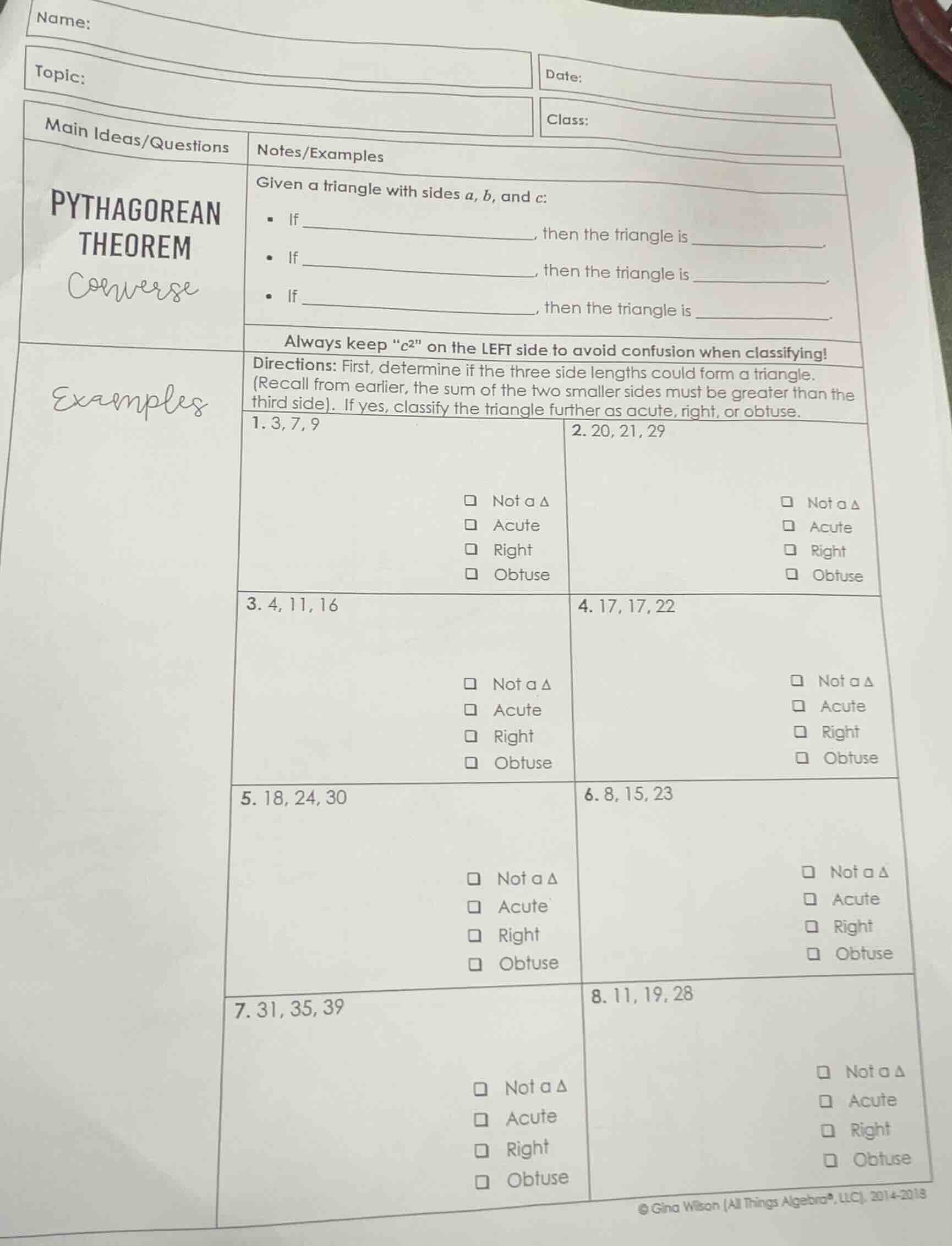 name: topic: date: class: main ideas/questions | notes/examples pythago…
