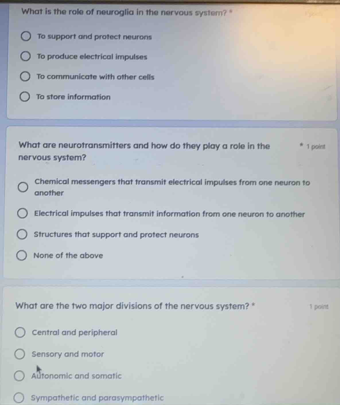what is the role of neuroglia in the nervous system? * to support and p…