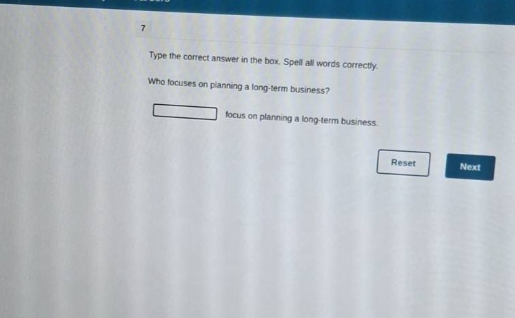 7 type the correct answer in the box. spell all words correctly. who fo…