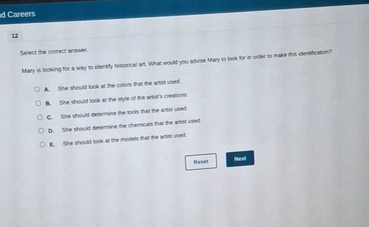 12 select the correct answer. mary is looking for a way to identify his…