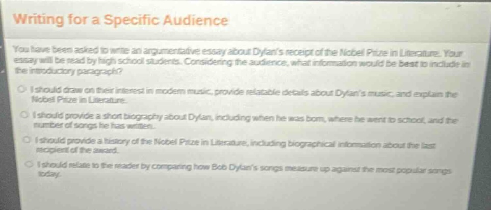 writing for a specific audience you have been asked to write an argumen…