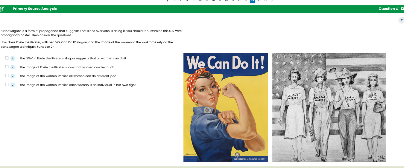 primary source analysis question # 12 \bandwagon\ is a form of propagan…