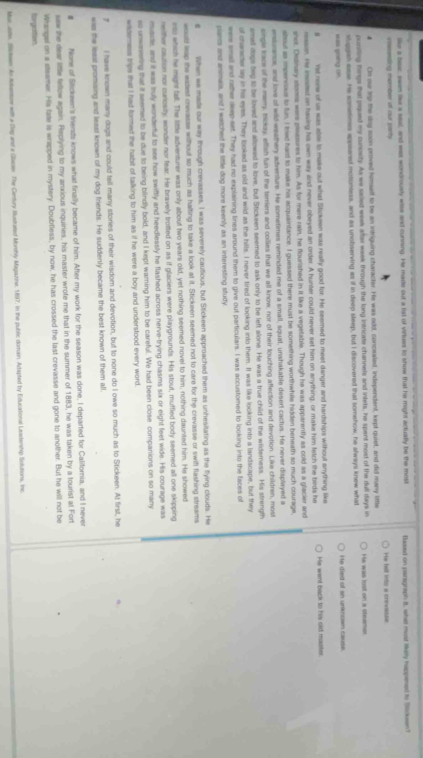 like a bear, swam like a seal, and was wondrously wise and cunning. he …