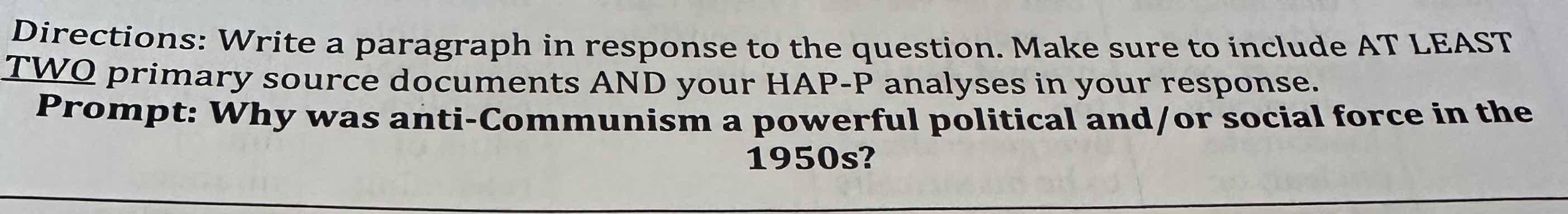 directions: write a paragraph in response to the question. make sure to…
