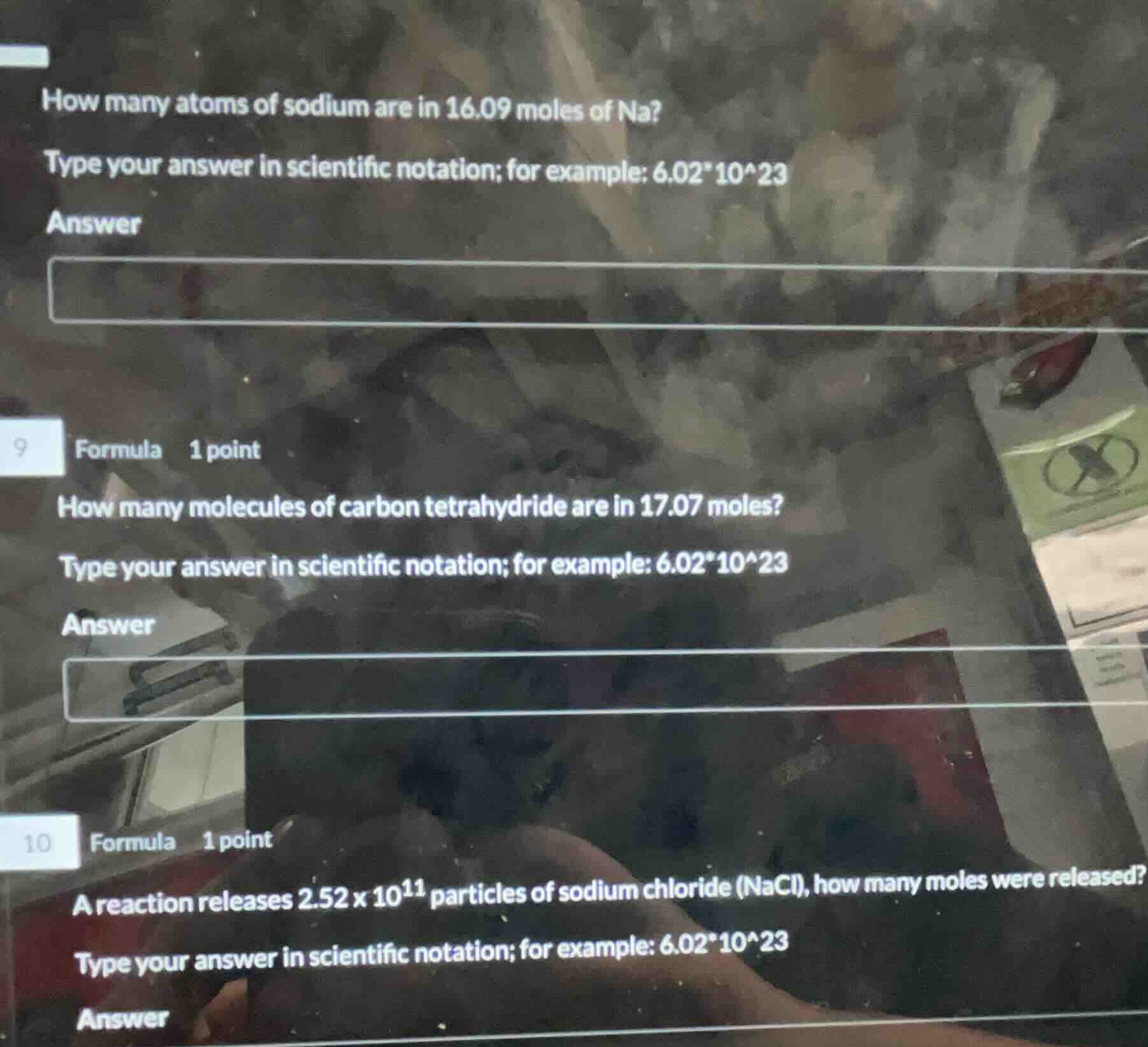 how many atoms of sodium are in 16.09 moles of na? type your answer in …