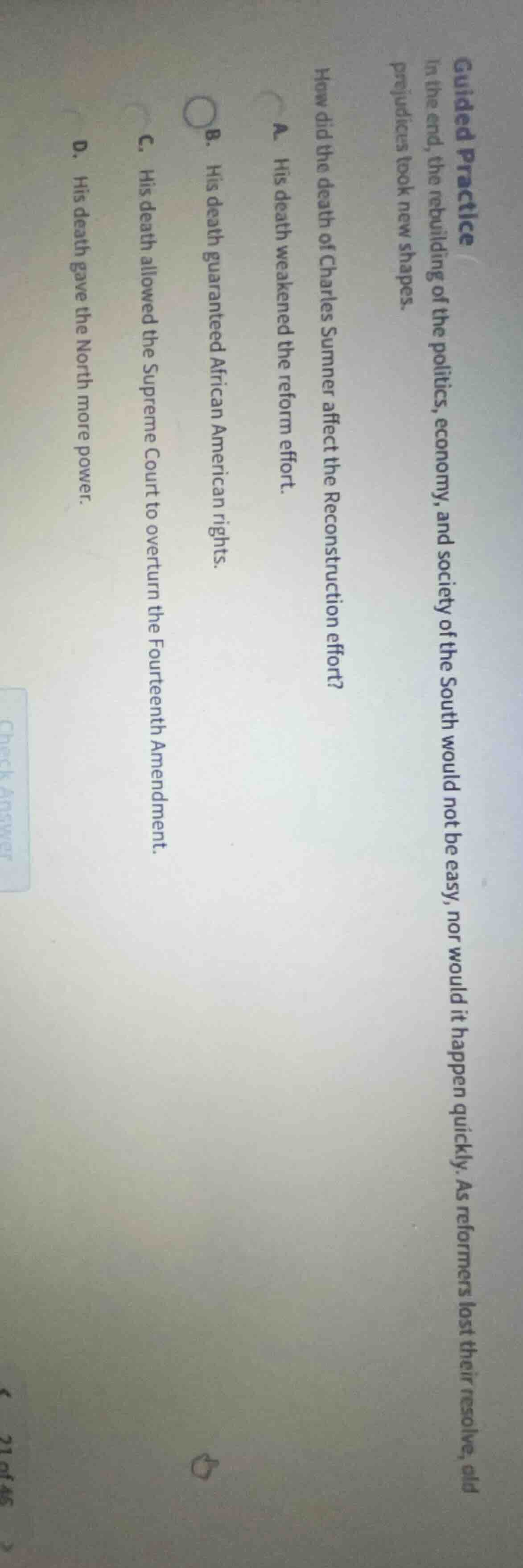 guided practice in the end, the rebuilding of the politics, economy, an…