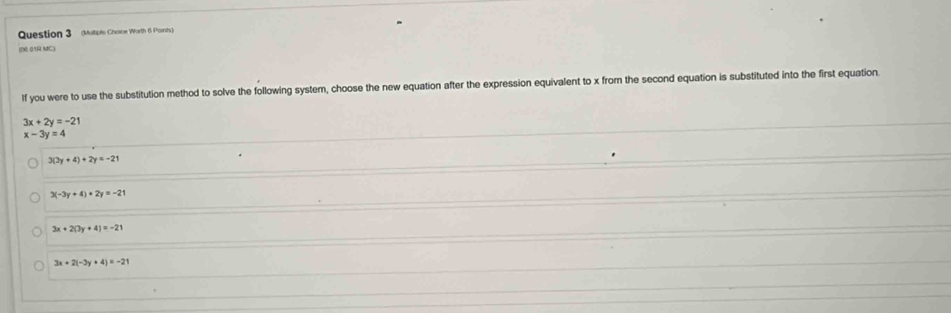 question 3 (multiple choice worth 6 points)(08.01r mc)if you were to us…