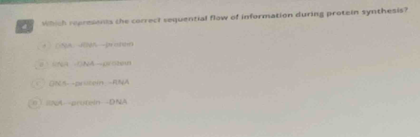 which represents the correct sequential flow of information during prot…
