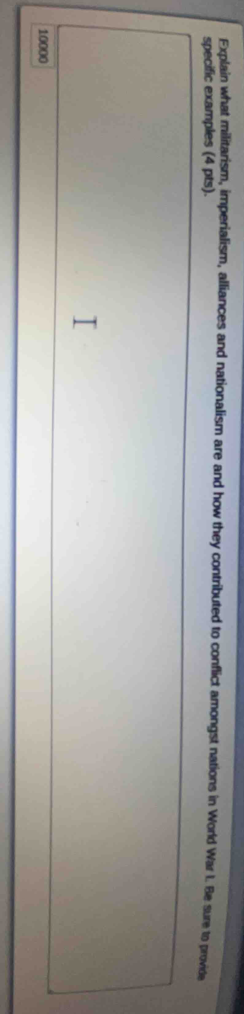 explain what militarism, imperialism, alliances and nationalism are and…