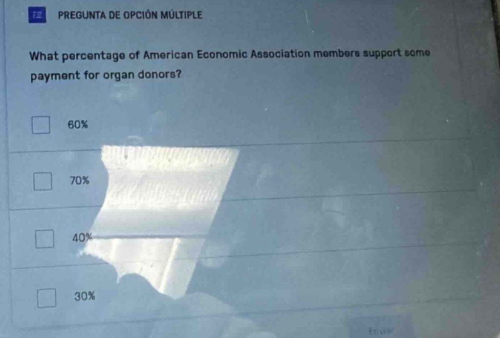 pregunta de opción múltiple what percentage of american economic associ…
