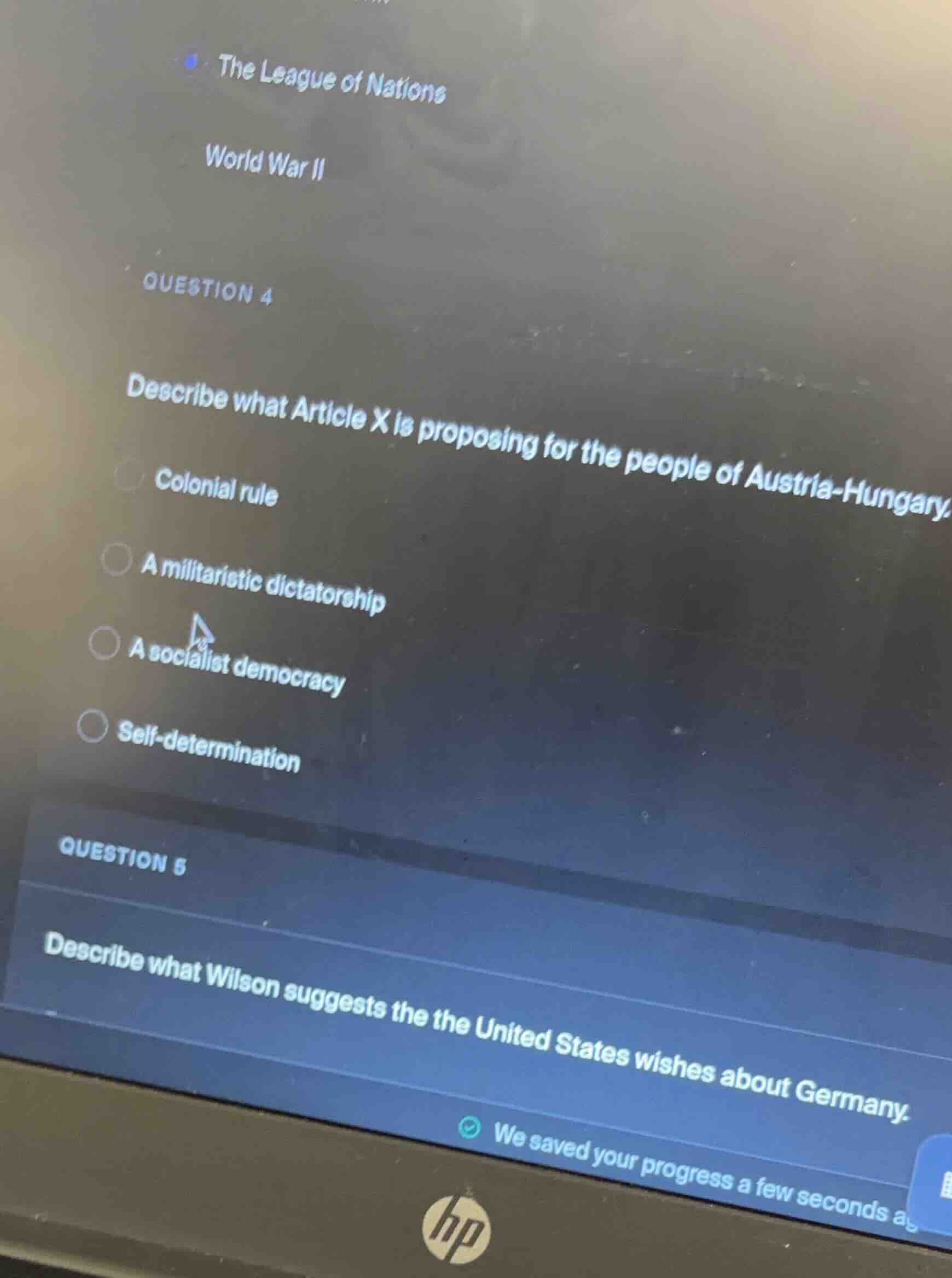 the league of nations world war ii question 4 describe what article x i…