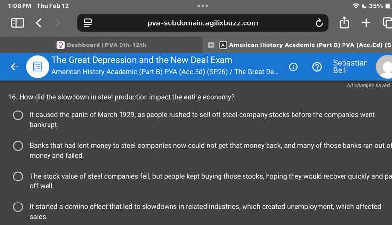 the great depression and the new deal exam american history academic (p…