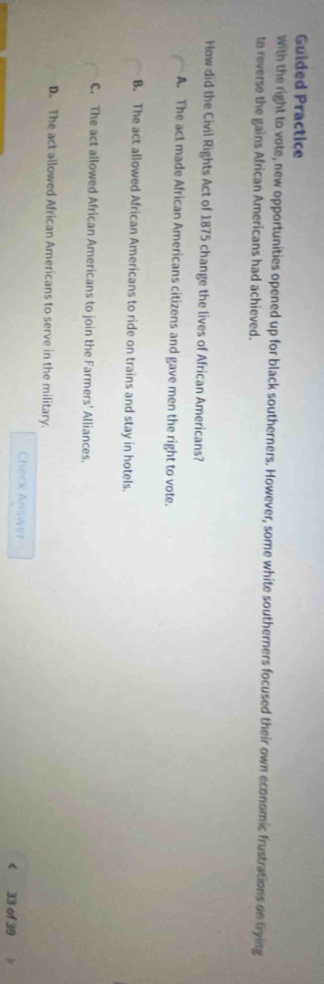 guided practice with the right to vote, new opportunities opened up for…