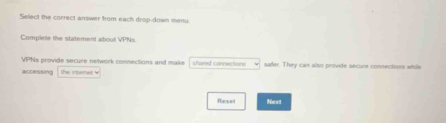 select the correct answer from each drop-down menu. complete the statem…