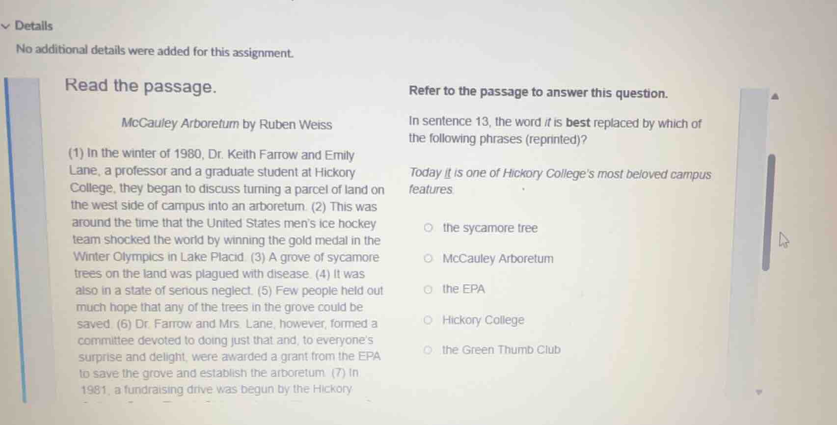 details no additional details were added for this assignment. read the …