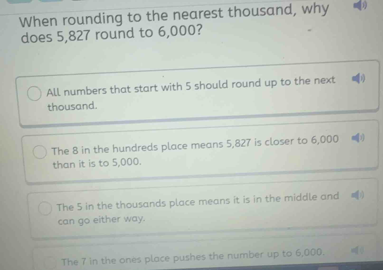 when rounding to the nearest thousand, why does 5,827 round to 6,000? a…