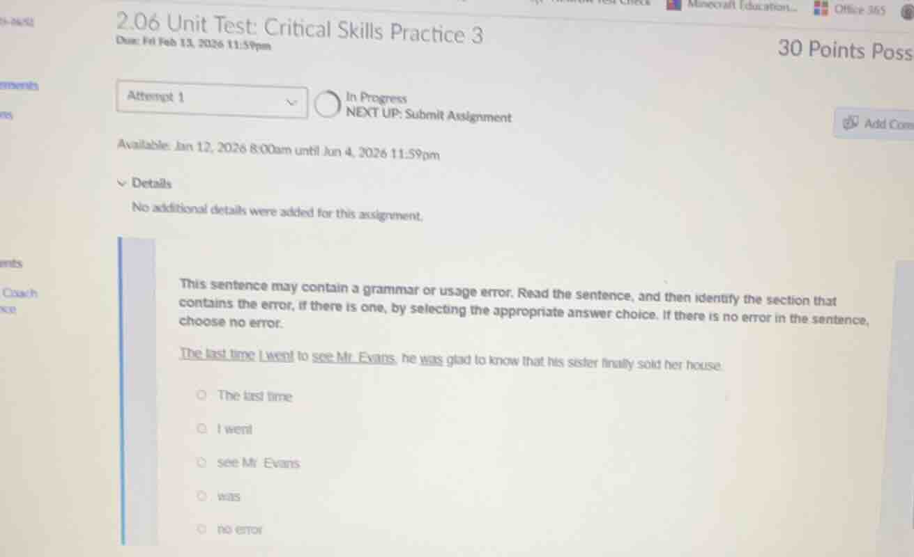 2.06 unit test: critical skills practice 3 due: fri feb 13, 2026 11:59p…