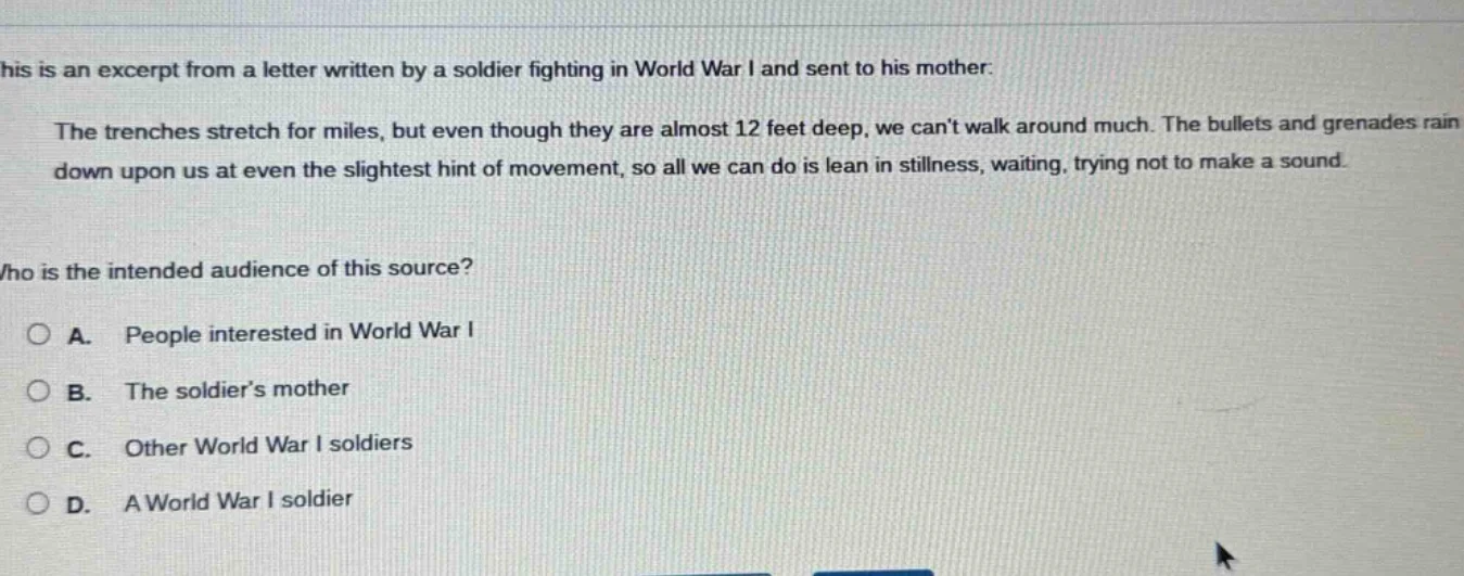 this is an excerpt from a letter written by a soldier fighting in world…