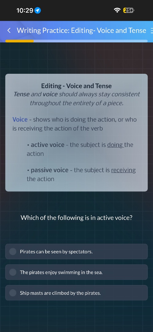 writing practice: editing- voice and tense editing - voice and tense te…