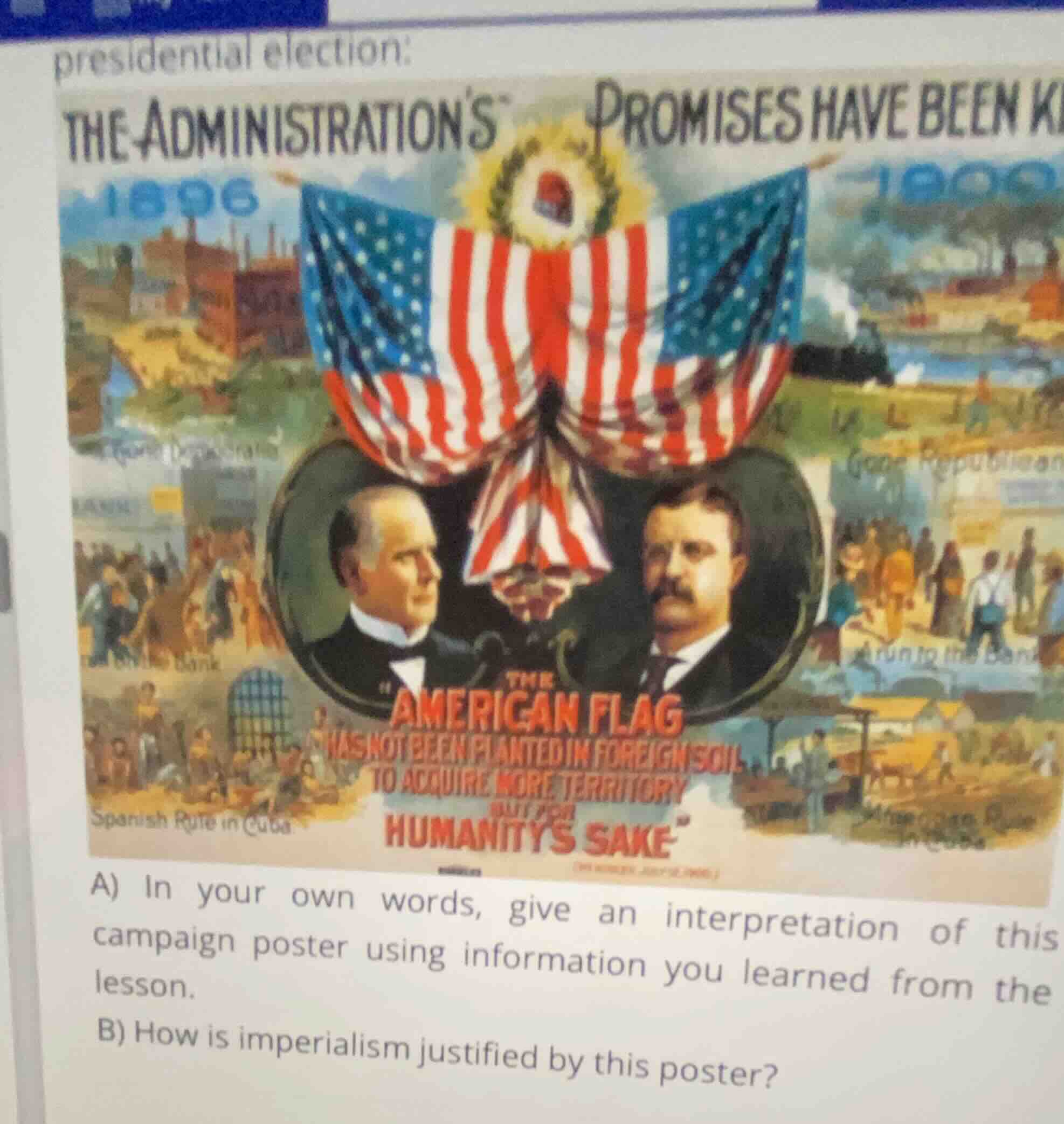 presidential election: a) in your own words, give an interpretation of …