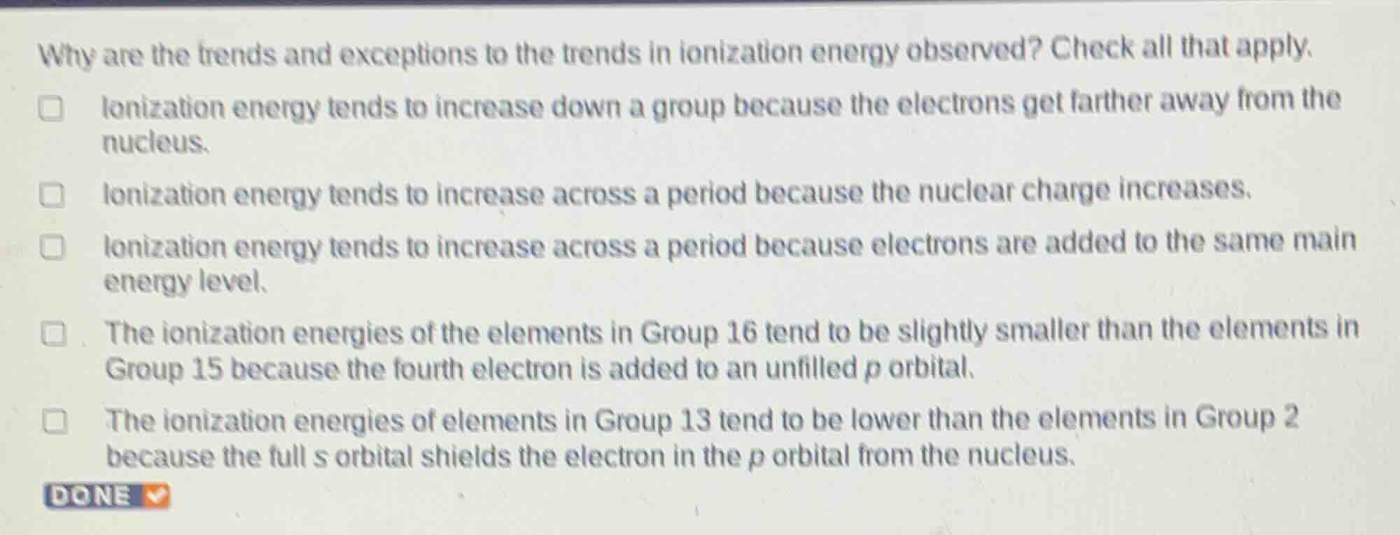 why are the trends and exceptions to the trends in ionization energy ob…