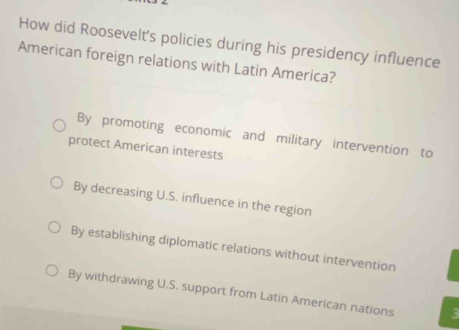 how did roosevelts policies during his presidency influence american fo…