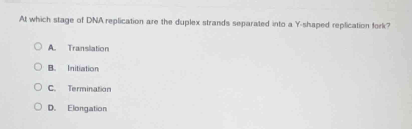 at which stage of dna replication are the duplex strands separated into…