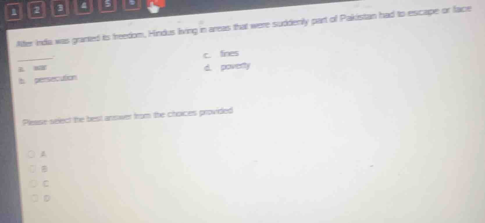 after india was granted its freedom, hindus living in areas that were s…