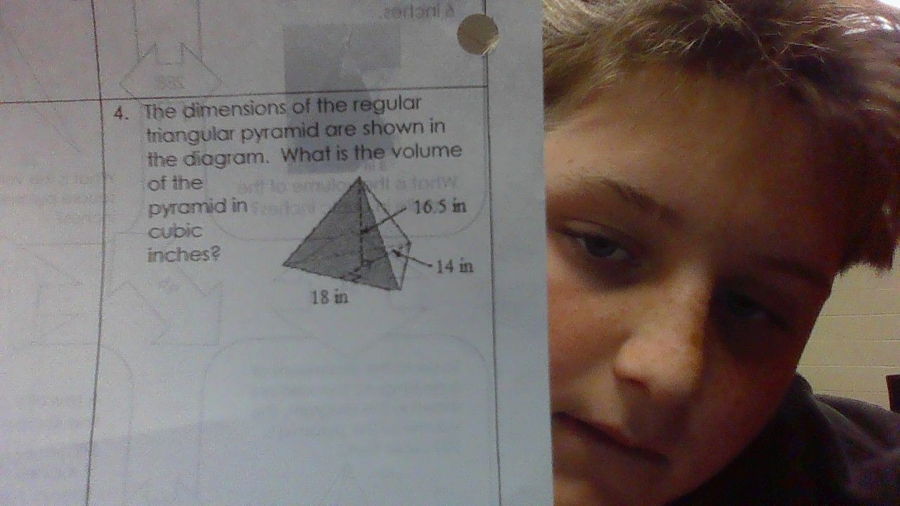 4. the dimensions of the regular triangular pyramid are shown in the di…