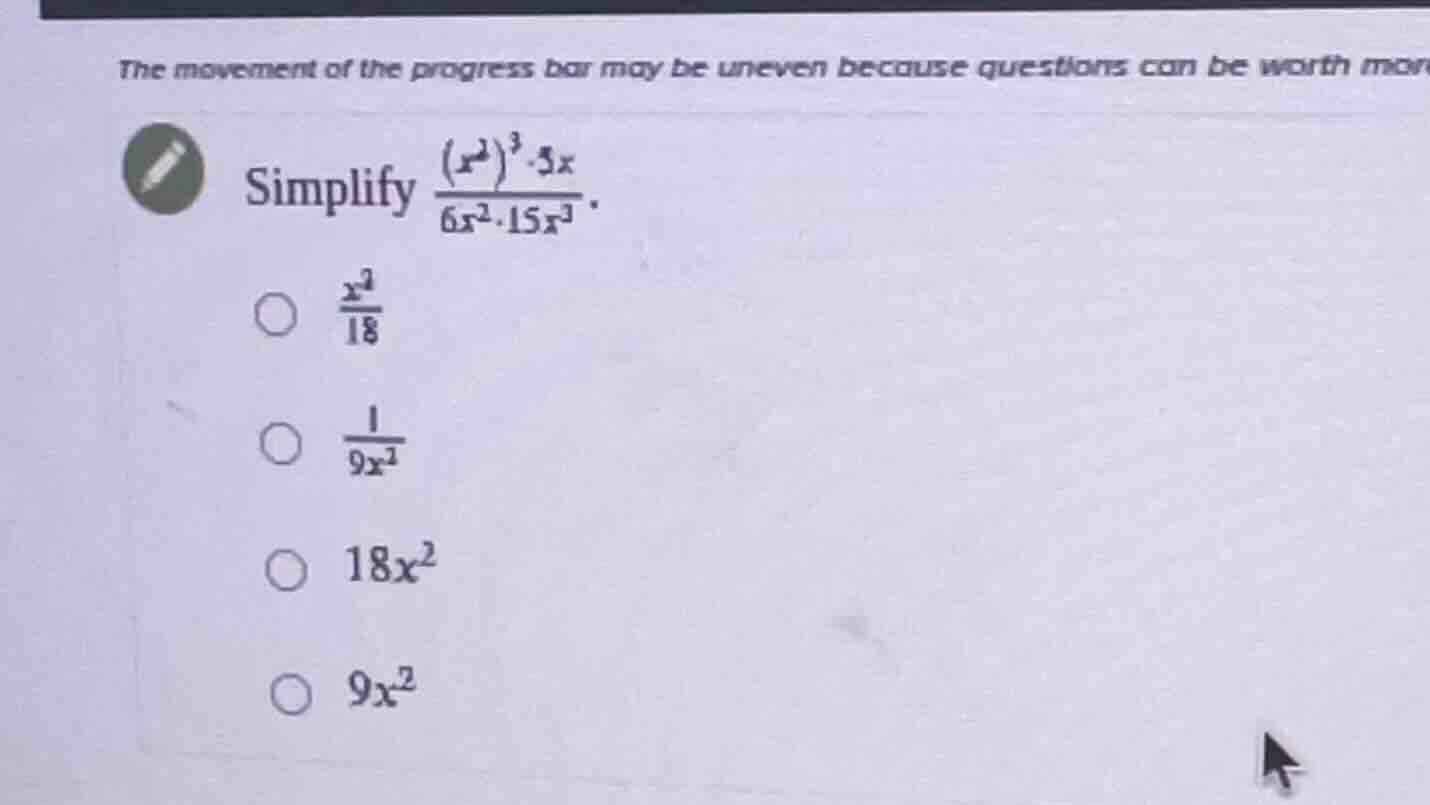 the movement of the progress bar may be uneven because questions can be…