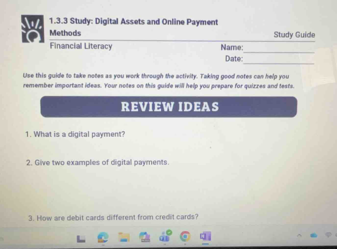 1.3.3 study: digital assets and online payment methods financial litera…