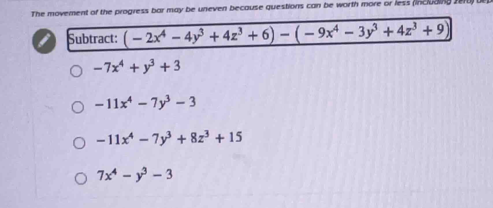 the movement of the progress bar may be uneven because questions can be…