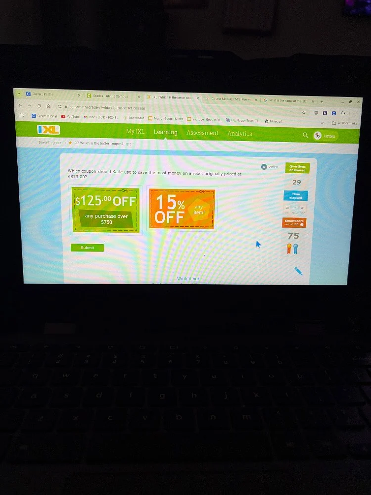 which coupon should katie use to save the most money on a robot origina…