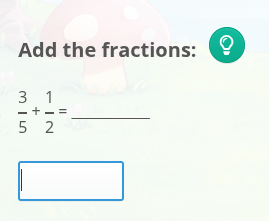 add the fractions: $\frac{3}{5}+\frac{1}{2}=$