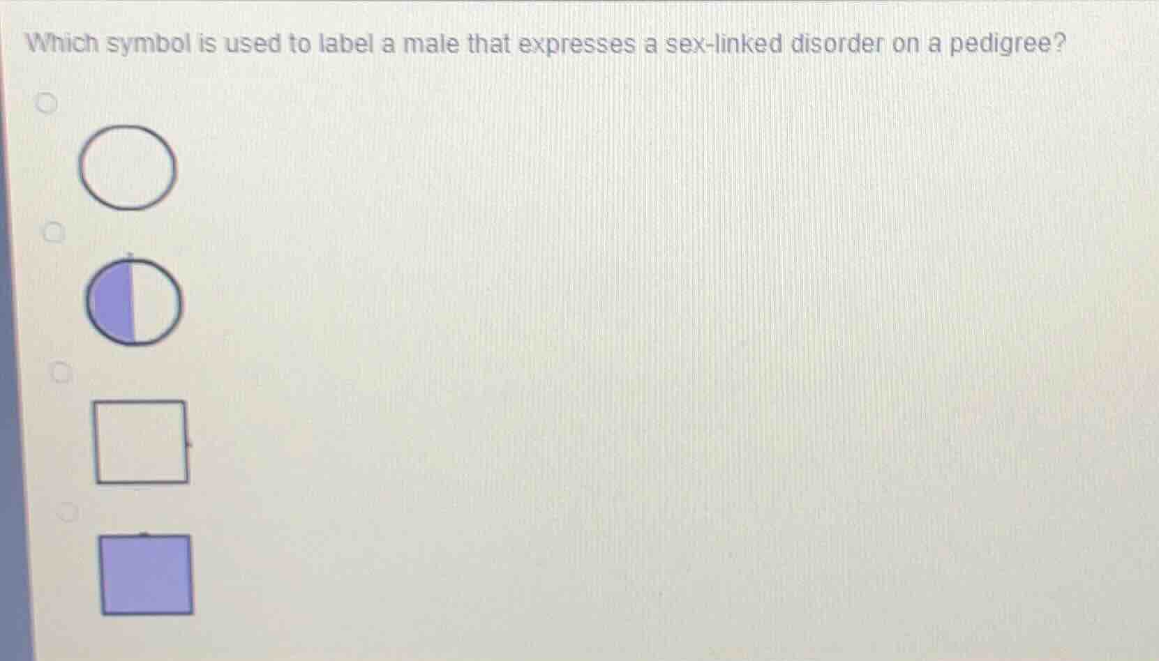 which symbol is used to label a male that expresses a sex-linked disorder on a pedigree?