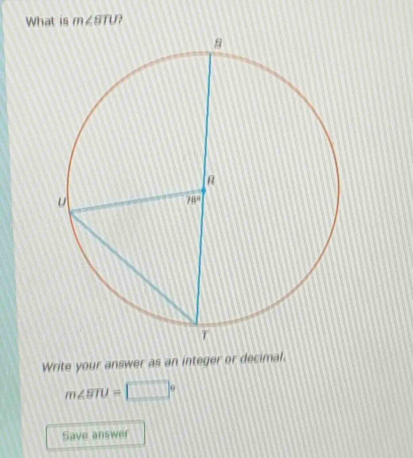 what is $m\\angle stu$?\nwrite your answer as an integer or decimal.\n$m\\angle stu = \\square^{\\circ}$